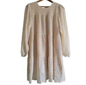 DAZY Tiered Long Sleeve Flowy Dress Small